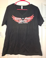 Believe in Angels- Women's V-Neck - Black