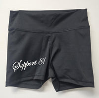 * Support 81 Kiss Booty Shorts - Black