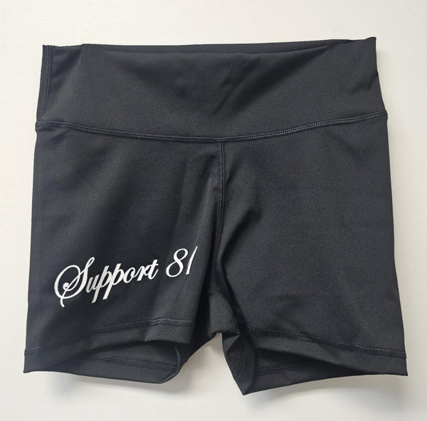 * Support 81 Kiss Booty Shorts - Black