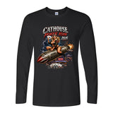 2026 Cathouse Poker Run Long Sleeve T-Shirt - Black
