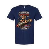 2026 Cathouse Poker Run Short Sleeve T-Shirt - Blue