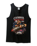 2026 Cathouse Poker Run Short Sleeve Tank Top - Black