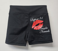 * Support 81 Kiss Booty Shorts - Black