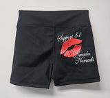 * Support 81 Kiss Booty Shorts - Black