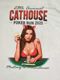 2025 Cathouse Poker Run Long Sleeve T-Shirt - White