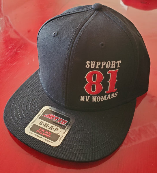 Cap - 81 Support - Black w/ Red 81