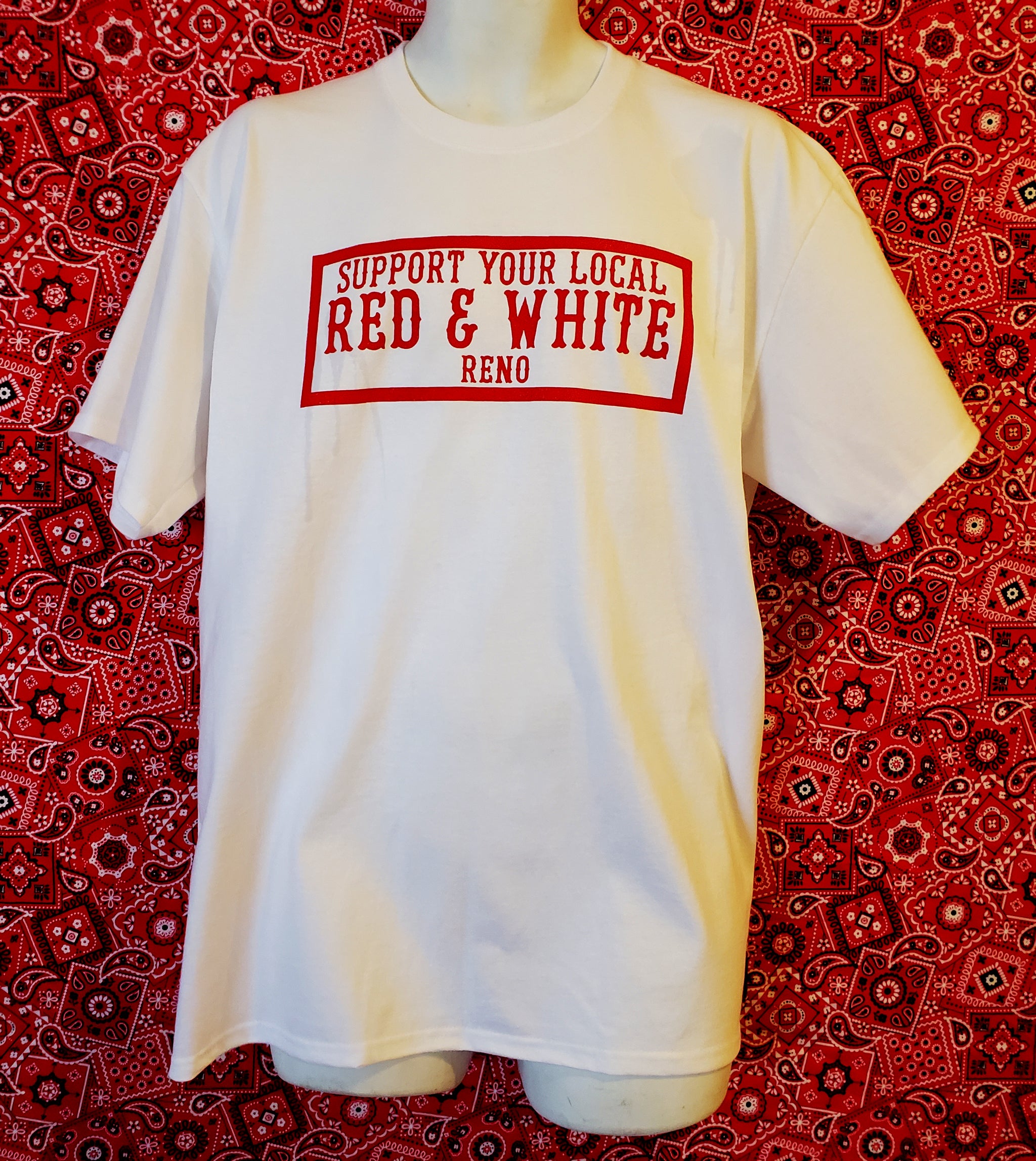 81 Support Red & White Reno Short Sleeve - White – Nevada Nomads 