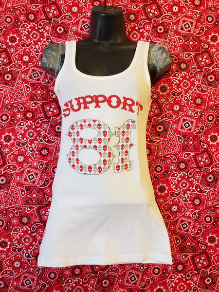 81 Support - Skulls - Women's Tank Top - White