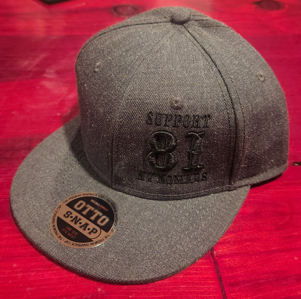 Cap - 81 Support - Dark Grey W/ Black 81