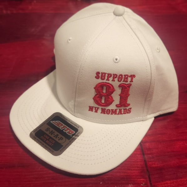 Cap - 81 Support - White w/Red 81