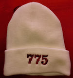 Beanie - 81 Support with Fleece No Itch Liner - White w/ Red 81 & 775