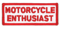 Patch - MOTORCYCLE ENTHUSIAST / Block Font